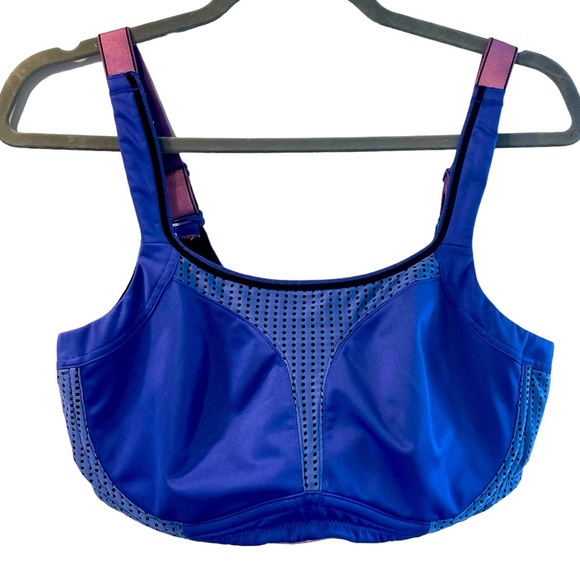 Soma Sport Max Support Underwire Sport Bra Oasis Blue & Purple Size 38D - Picture 1 of 15